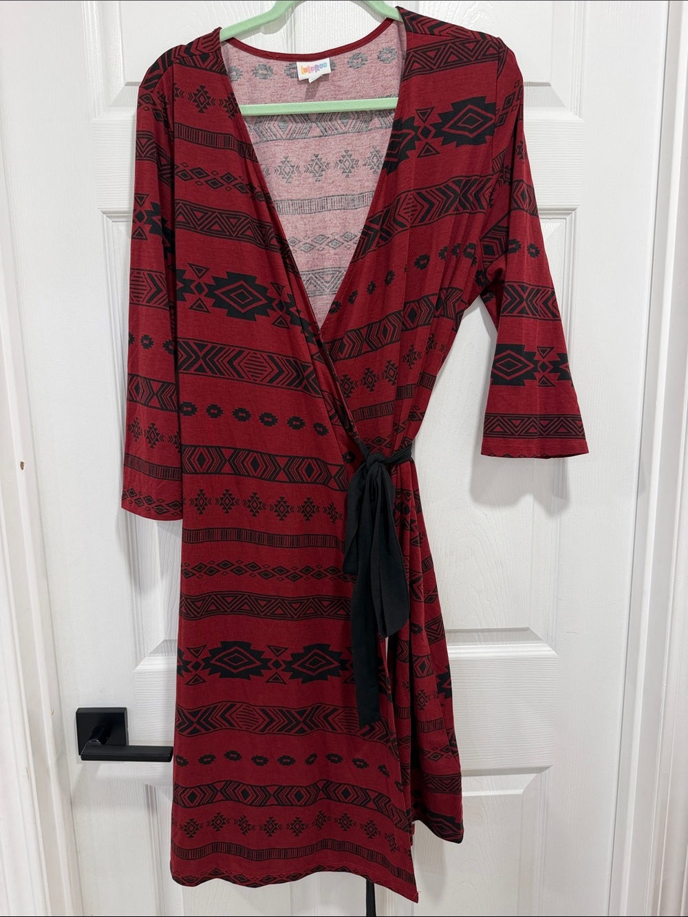 LuLaRoe Red Aztec Wrap Dress